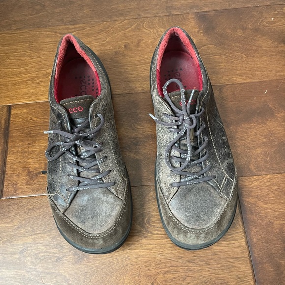 Ecco Men's Brown Leather Shoes - Picture 1 of 6